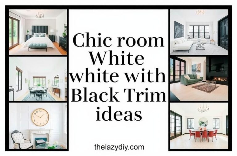 Chic room white walls with black trim ideas