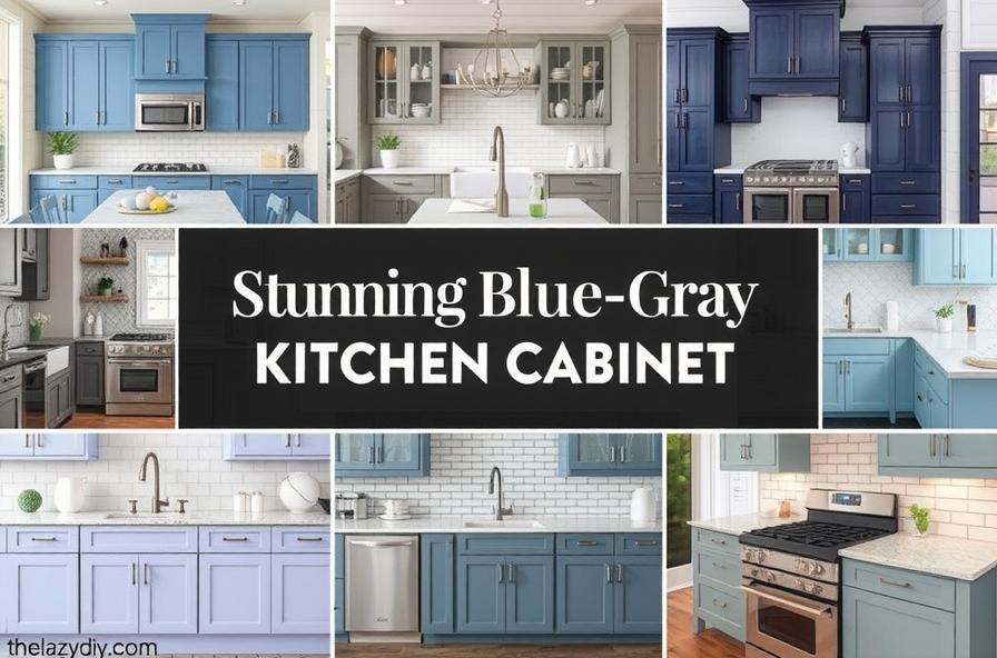 Stunning blue-gray kitchen cabinet ideas