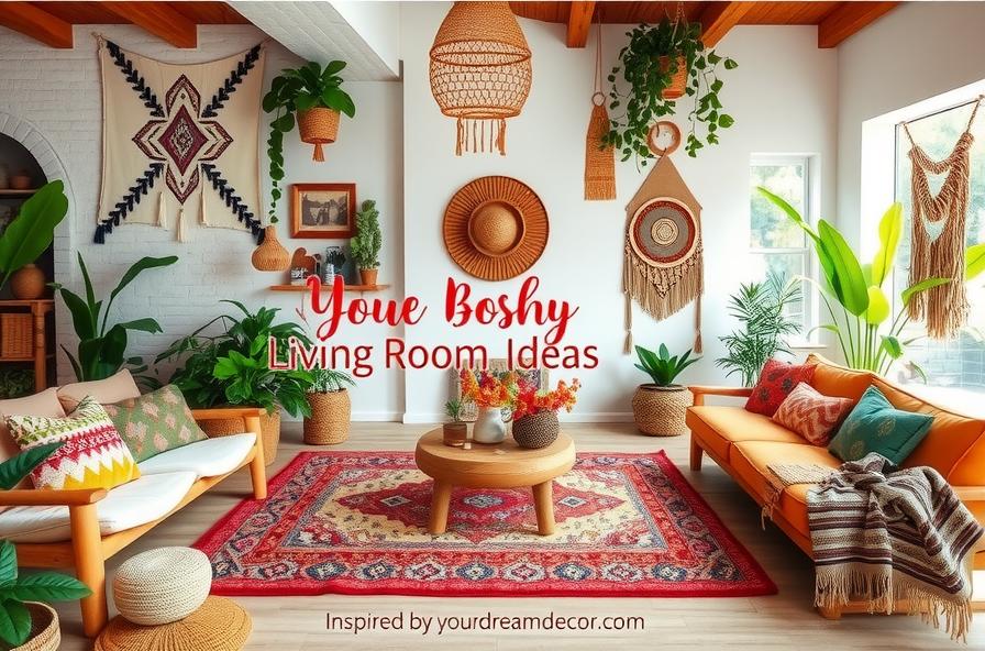 Inspiring boho living room ideas