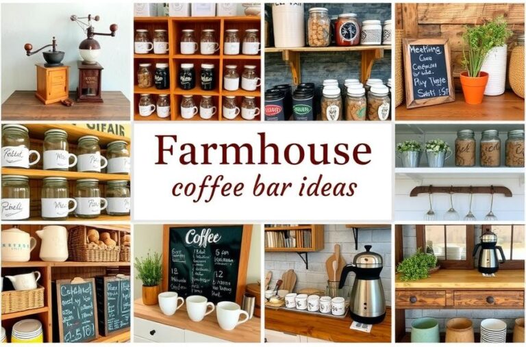 Farmhouse coffee bar ideas