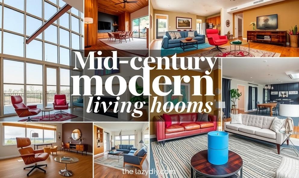 Mid-century modern living rooms