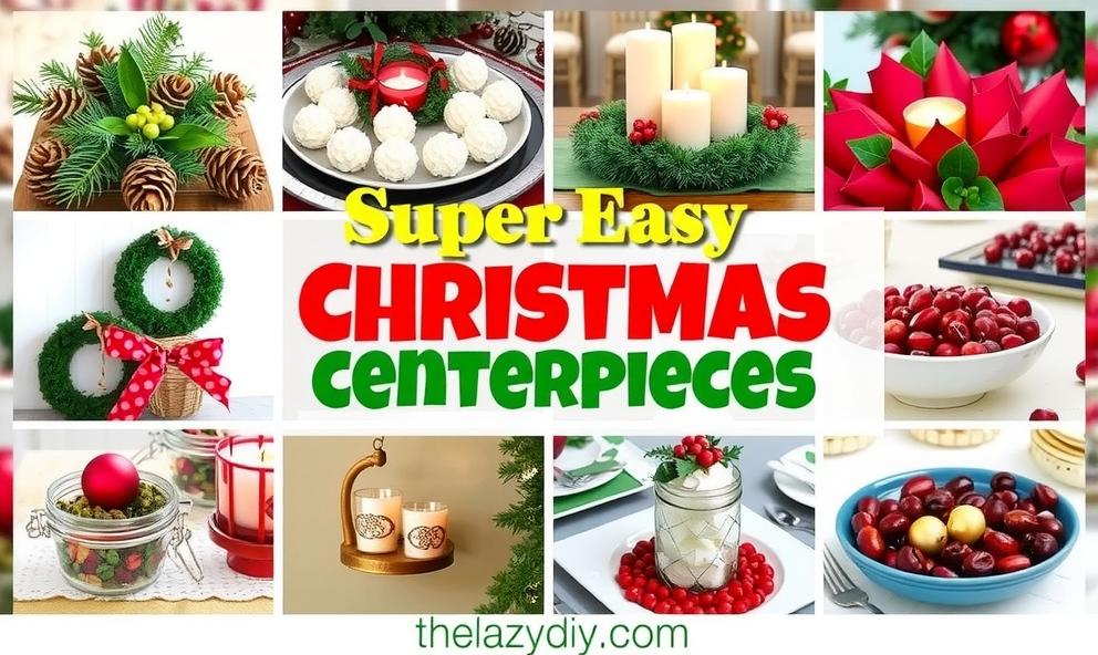 Super Easy Christmas Centerpieces